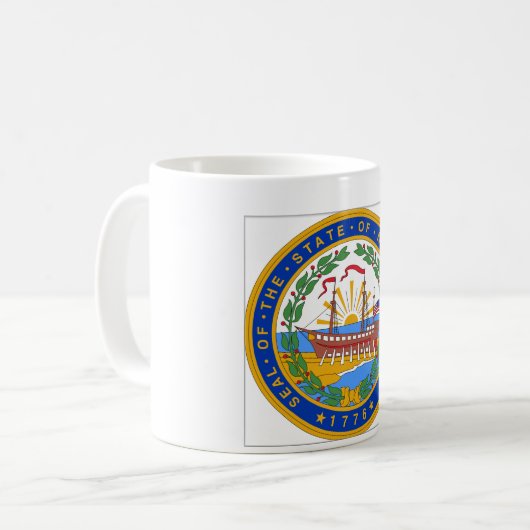 New Hampshire Staats-Siegel Kaffeetasse (Vorderseite Links)