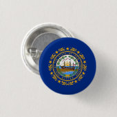 New Hampshire Staatsflagge Button (Vorne & Hinten)