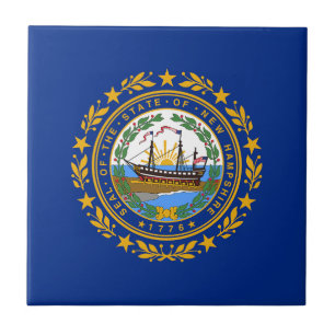 New Hampshire Staatsflagge Fliese