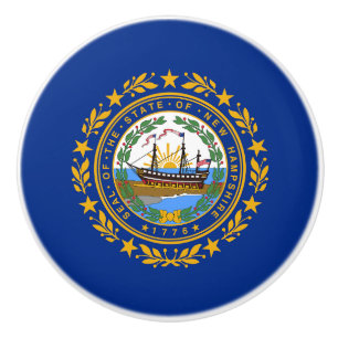 New-Hampshire-Staatsflagge Keramikknauf