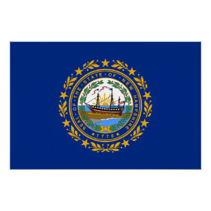 New Hampshire Staatsflagge Poster