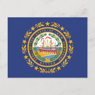 New Hampshire Staatsflagge Raleigh Souvenir Postkarte