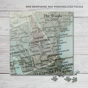 New Hampshire-Staatskarte-Rätsel Geschenk aus de Puzzle