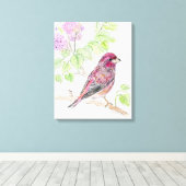 New Hampshire State Bird and Flower Leinwanddruck (Insitu (Holzboden))