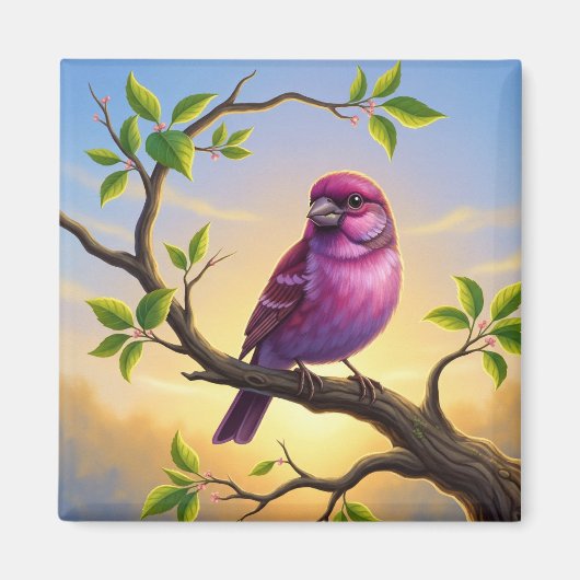 New Hampshire State Bird Purple Finch Magnet (Vorne)