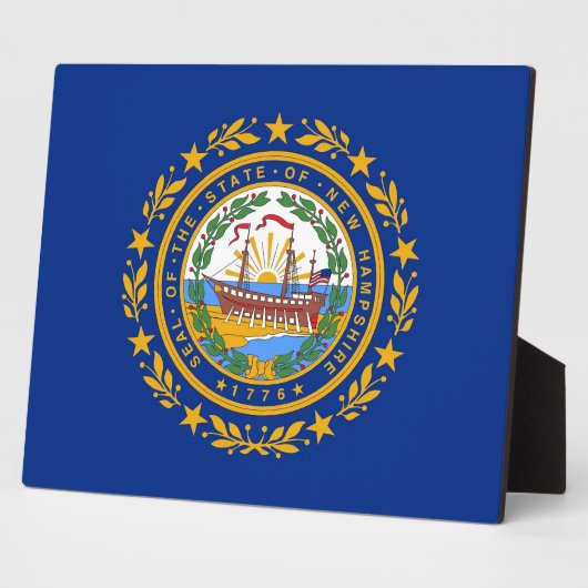 New Hampshire State Flag Plaque Fotoplatte (Seite)