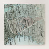 New Hampshire State Map Puzzle |Granite State Gift (Horizontal)