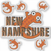 New Hampshire State Symbol Red Spotted Newt Forest Aufkleber (Vorderseite)