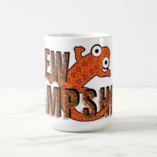 New Hampshire State Symbol Red Spotted Newt Forest Kaffeetasse (Mittel)