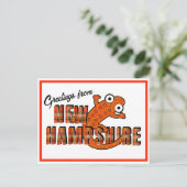 New Hampshire State Symbol Red Spotted Newt Orange Postkarte (Stehend Vorderseite)