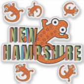New Hampshire State Symbol Red Spotted Newt Stripe Aufkleber (Vorderseite)