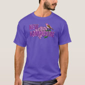 New Hampshire State Symbols Purple Finch & Lilacs T-Shirt (Vorderseite)