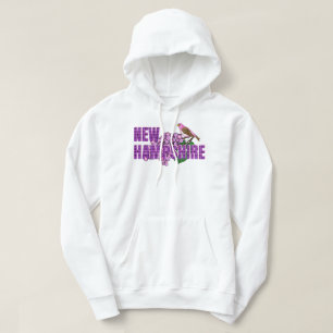 New Hampshire State Symbols Purpurfink & Flieder Hoodie