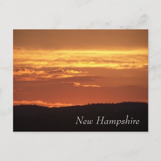 New Hampshire Sunset Postkarte (Vorderseite)