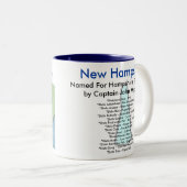 New Hampshire-Symbole u. Karte Zweifarbige Tasse (VorderseiteRechts)