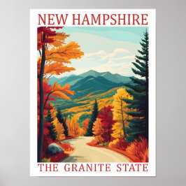New Hampshire The Granite Staat USA Travel Place Poster