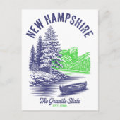 New Hampshire The Granite State Est. 1788 Lakeside Postkarte (Vorderseite)