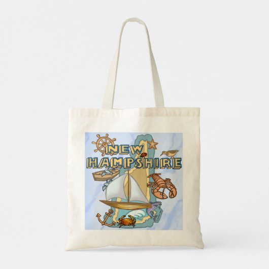 New Hampshire Tote Bag Tragetasche (Rückseite)