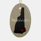 New Hampshire Town Keramikornament (Links)