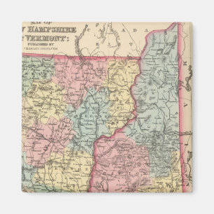 New Hampshire und Vermont 3 Magnet