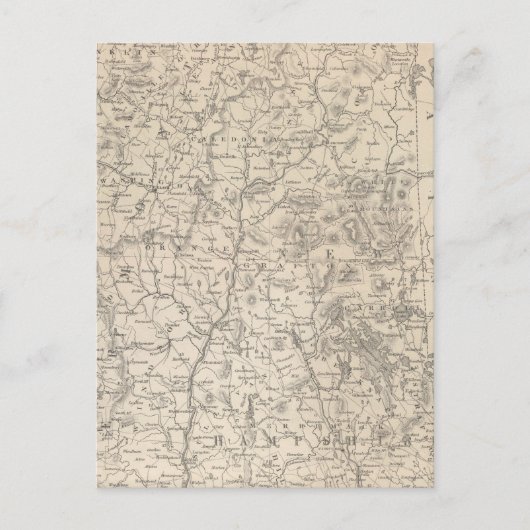 New Hampshire und Vermont Postkarte (Vorderseite)