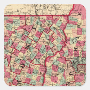New Hampshire und Vermont Quadratischer Aufkleber