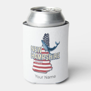 New Hampshire United Staaten Retro Staat Map Dosenkühler