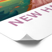 New Hampshire United Staaten Travel Poster (Ecke)