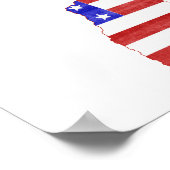 New Hampshire USA flagge Silhouette Staat Map Poster (Ecke)