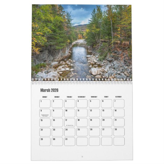 New Hampshire-USA-Kalender Kalender (Mär 2026)