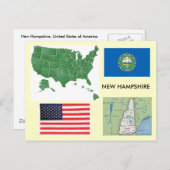 New Hampshire, USA Postkarte (Vorne/Hinten)