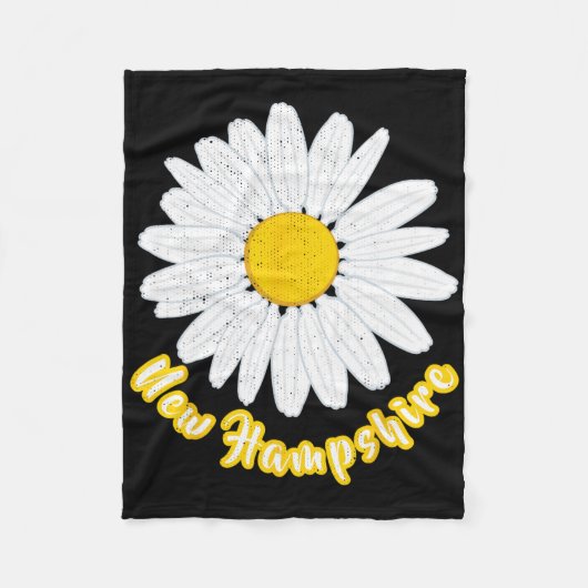 New Hampshire Vacation Flower Meadow Daisy Petals  Fleecedecke (Vorderseite)