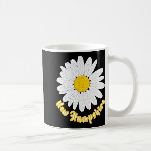 New Hampshire Vacation Flower Meadow Daisy Petals Kaffeetasse (Rechts)