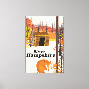 New Hampshire Vintag USA Reiseplakat Leinwanddruck