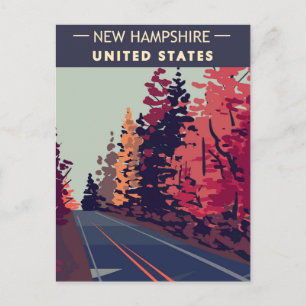 New Hampshire Vintage Reise Berge Postkarte