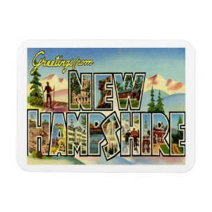 New Hampshire Vintage Reise Magnet