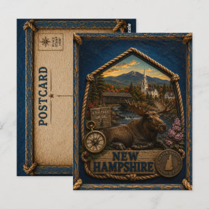 New Hampshire Vintage Reise Postkarte