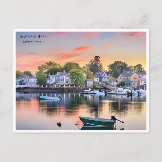 New Hampshire Vintage Travel America Postkarte (Vorderseite)