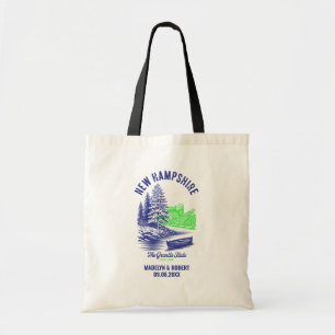 New Hampshire Wedding Welcome Bag, Staat Liebe Tragetasche
