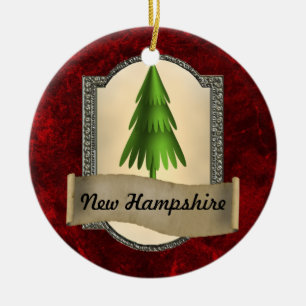 New Hampshire-Weihnachtsverzierung Keramik Ornament