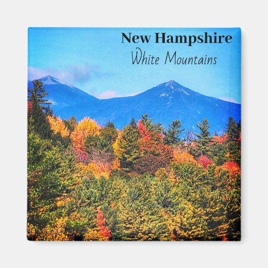New Hampshire White Berge Magnet (Vorne)