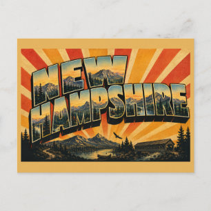 New Hampshire White Mountains Lake Forest Art Postkarte