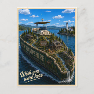 New Hampshire   Wish You Were Here   State Series Postkarte