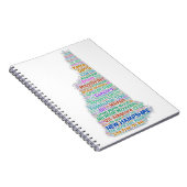 New Hampshire-Wort-Wolke Notizblock (Rechte Seite)