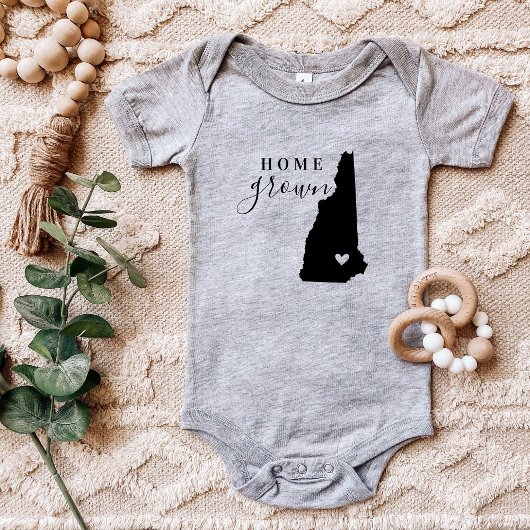New Hampshire Zuhause Grown Staat T-Shirt Baby Strampler