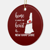 New Hampshire Zuhause ist das Herz Keramik Ornament (Links)