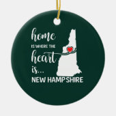 New Hampshire Zuhause ist das Herz Keramik Ornament (Vorne)