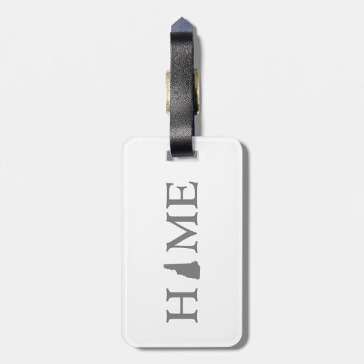 New Hampshire Zuhause Map Shaping Letter Word Art Gepäckanhänger (Rückseite vertikal)