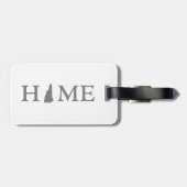 New Hampshire Zuhause Map Shaping Letter Word Art Gepäckanhänger (Rückseite horizontal)