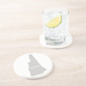 New Hampshire Zuhause-Silhouette-Staatskarte Sandstein Untersetzer (Seite)